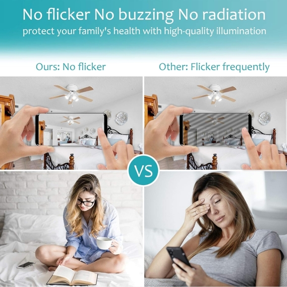 NIB Hangsang A15 led ceiling fan light bulbs 5000k,6W E12 base - Picture 4 of 13